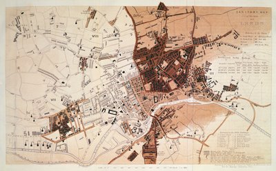 Sanitary Map of the Town of Leeds, by Stephen Sly for Her Majesty